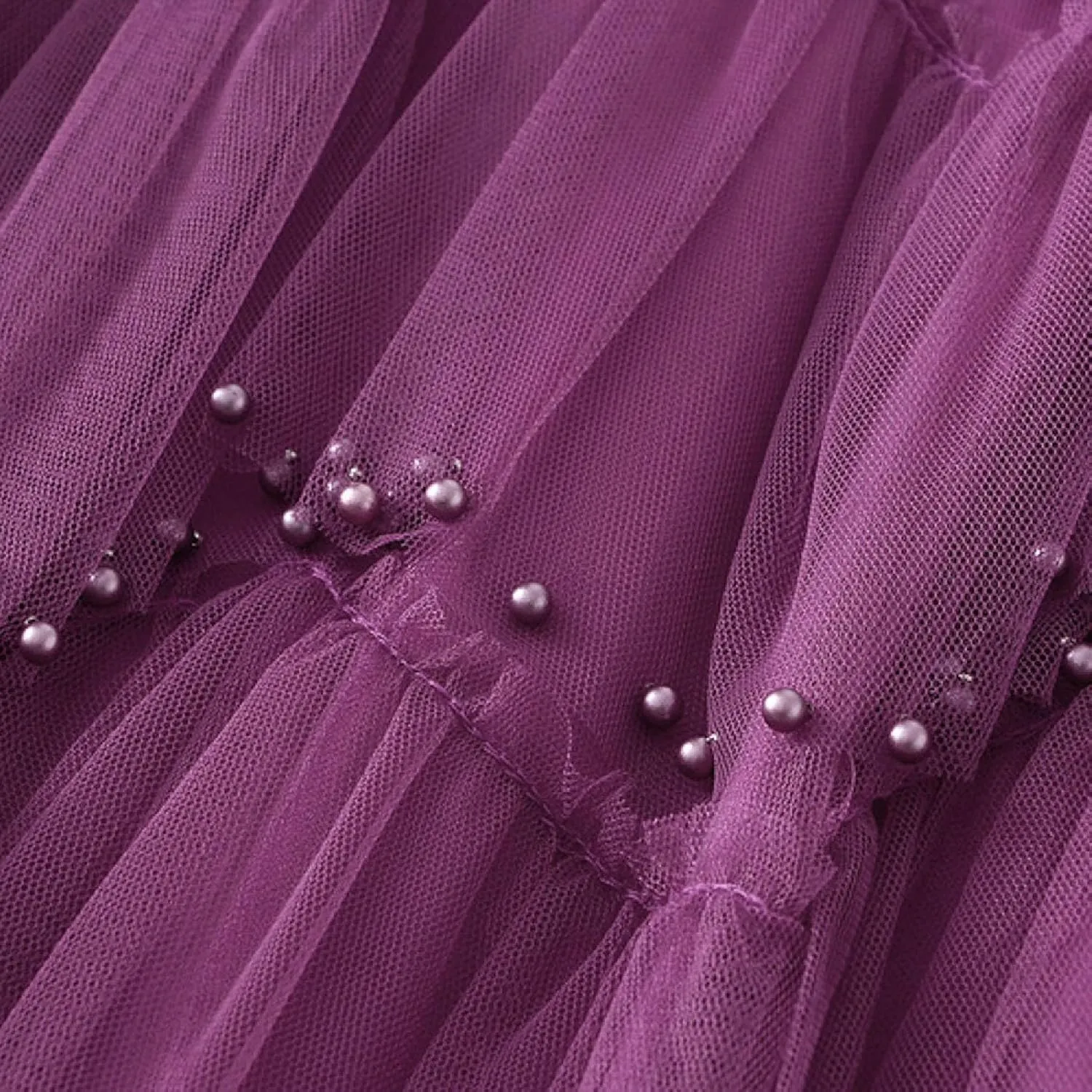 Women's A Line Tulle Party Dinner Tutu Skirt Brown Stretchy High Waisted Flared Skirt Girls Dark Skirt
