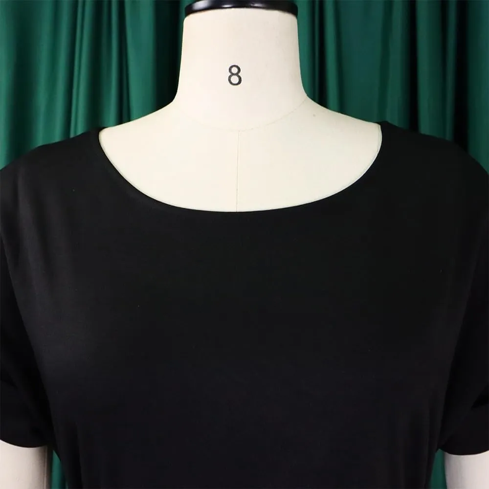 Women's Casual Two-Piece Outfits Pant Sets Solid Color Short Sleeve Self-tie At Waist High Waist Wide Leg Trousers