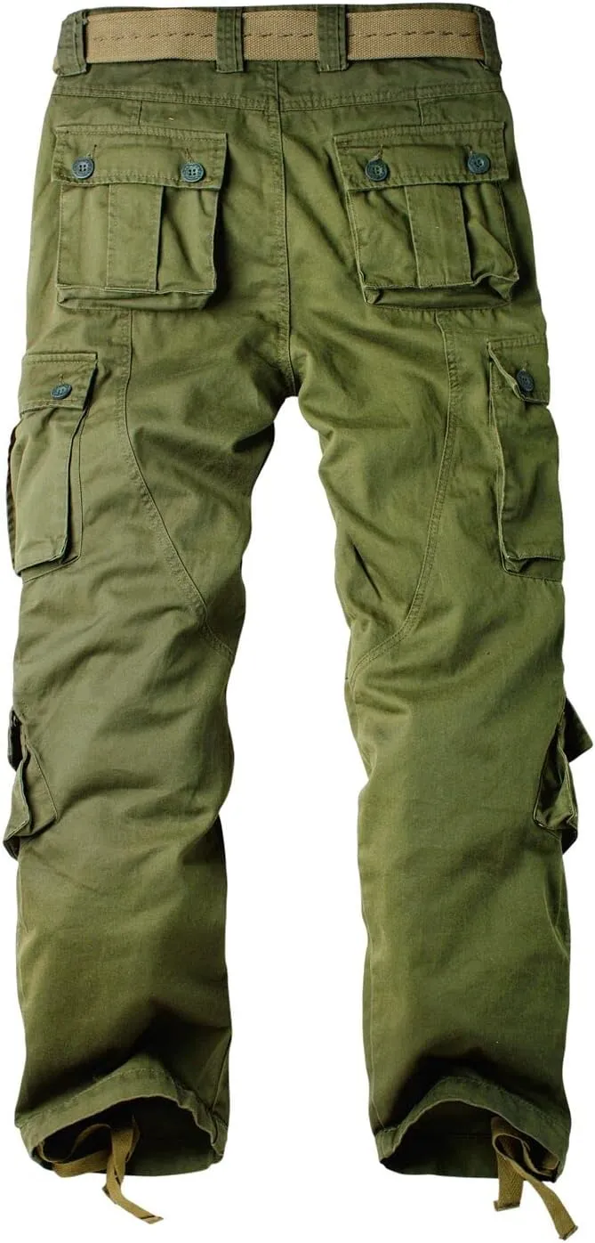 Women's Cotton Casual Military Army Cargo Combat Work Pants with 8 Pocket