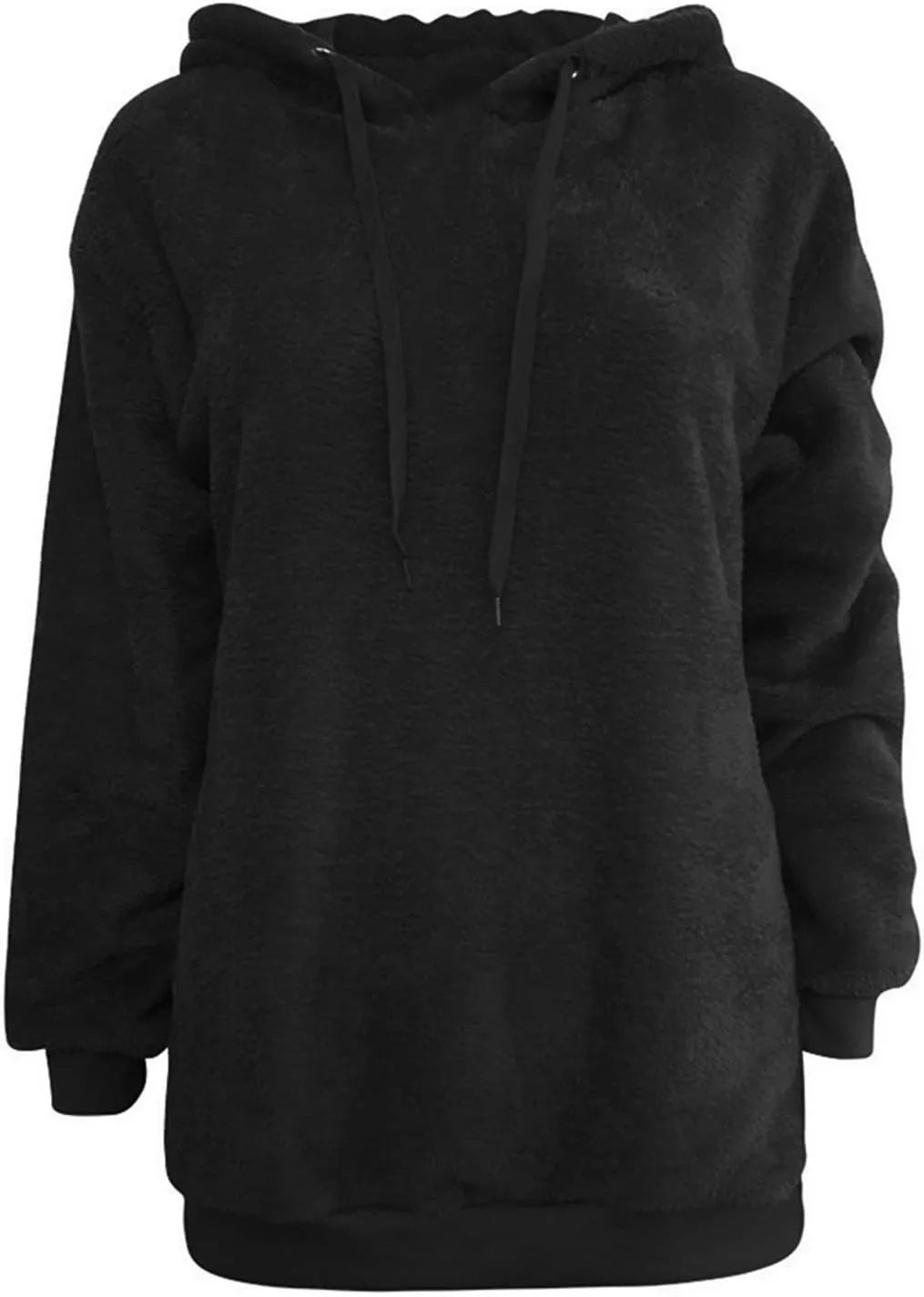 Women's Fuzzy Fleece Hoodies Zip Up Pullover Sherpa Sweatshirt 2023 Fall Winter Casual Oversized Warm Fluffy Coat Plus Size