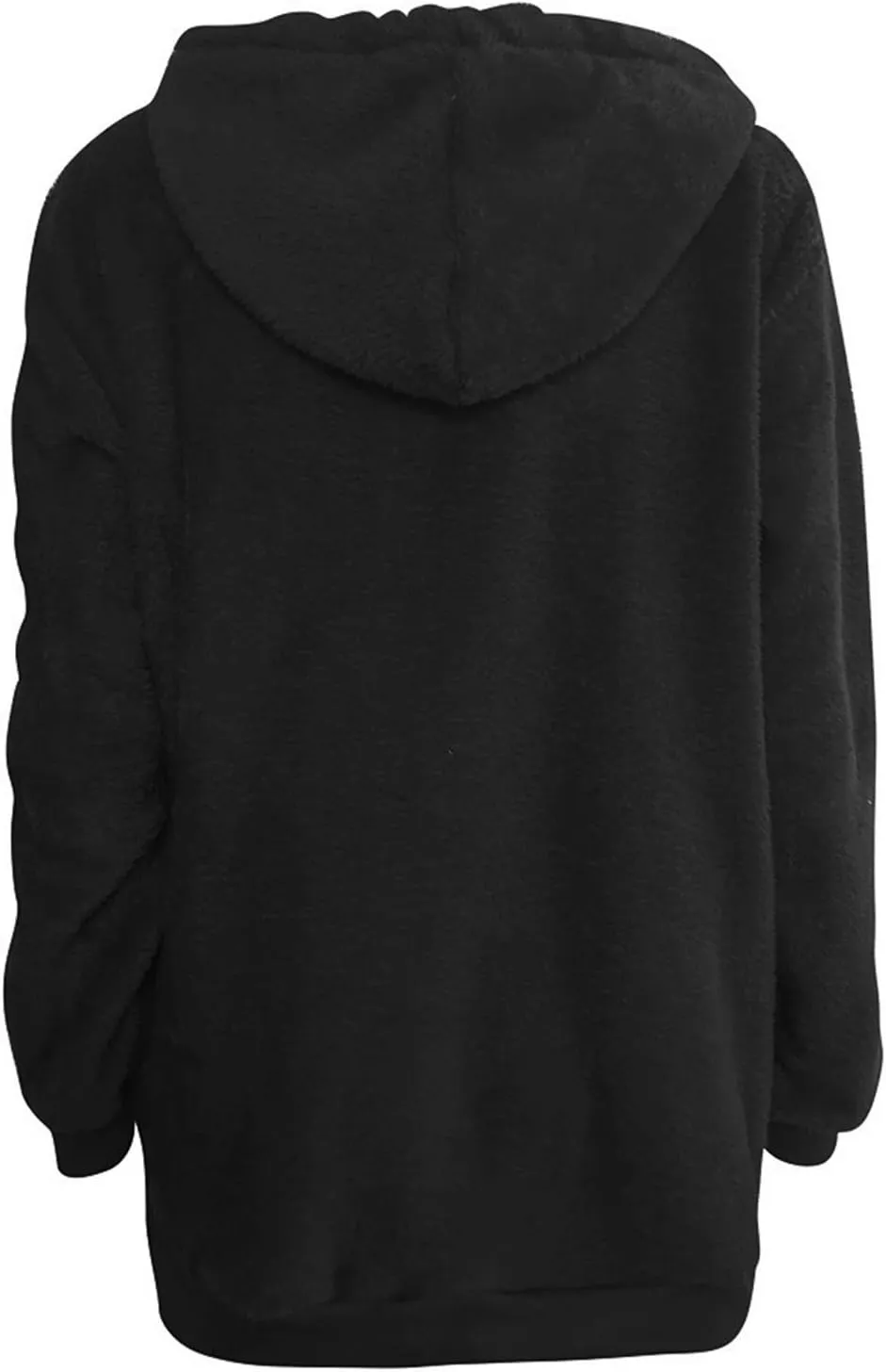 Women's Fuzzy Fleece Hoodies Zip Up Pullover Sherpa Sweatshirt 2023 Fall Winter Casual Oversized Warm Fluffy Coat Plus Size