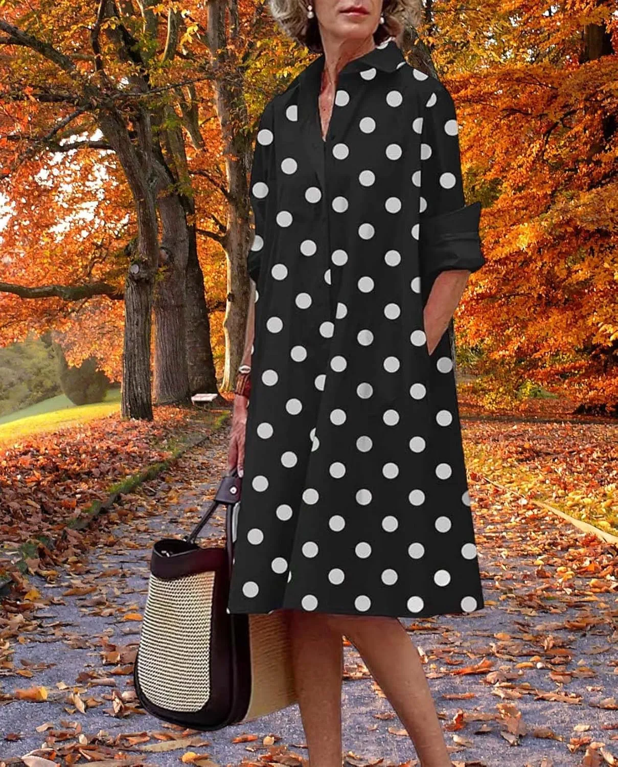 Womens Wedding Guest Button Down Dress Plus Size Linen Elegant Maxi Dress Cotton Long Lapel Shirtdress 2025 Swing