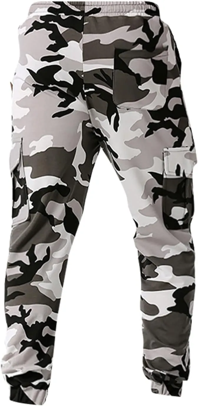 Ymosrh Khaki Cargo Pants for Men Jeans Solid Color Ripped Holes Frayed Gradient Washed Trousers Slim Fit Chinos