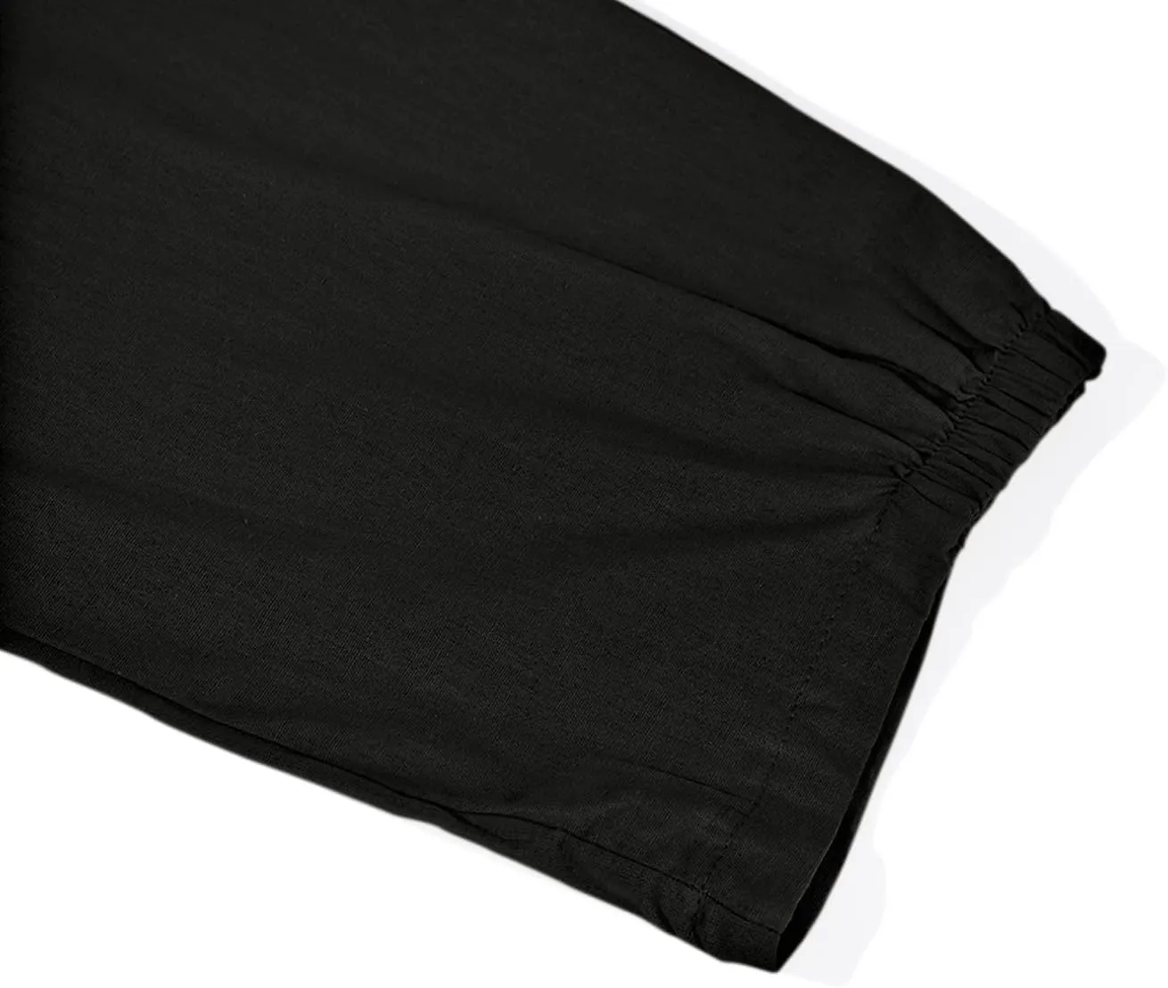 yoeasy Women's Linen Ankle Capris Trousers Loose Comfy Lounge Elastic Waist Pants with Pockets