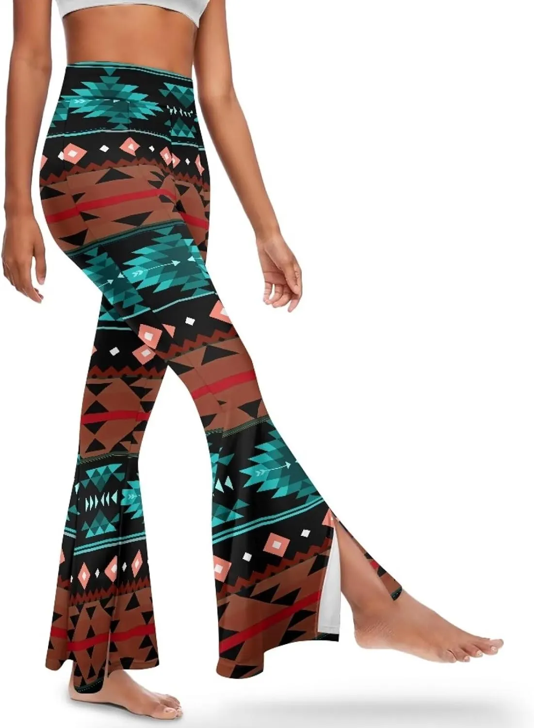Yuuxorilu Flare Workout Leggings for Women Casual High Waist Tummy Control Yoga Pants