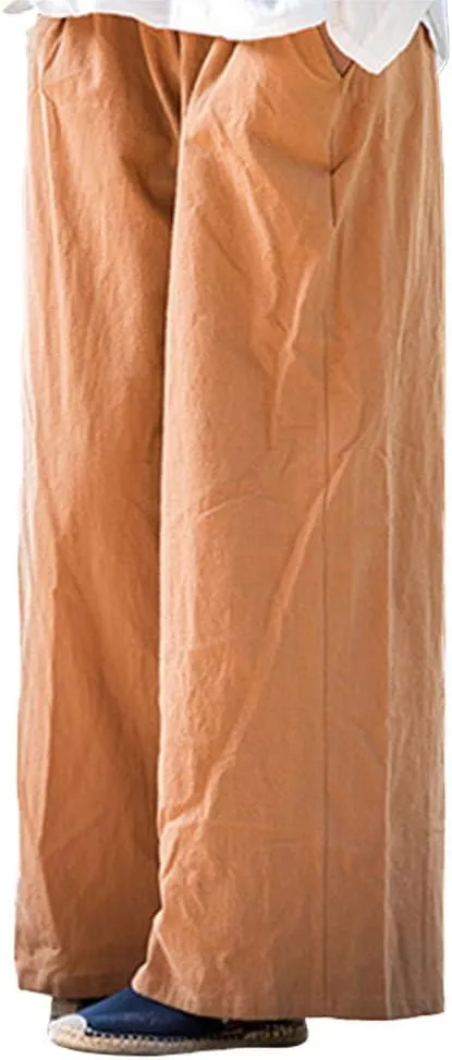 ZooBoo Palazzo Parachute Harem Pants - Yoga Balloon Loose Gypsy Aladdin Chinese Trousers for Women Men - Cotton and Hemp